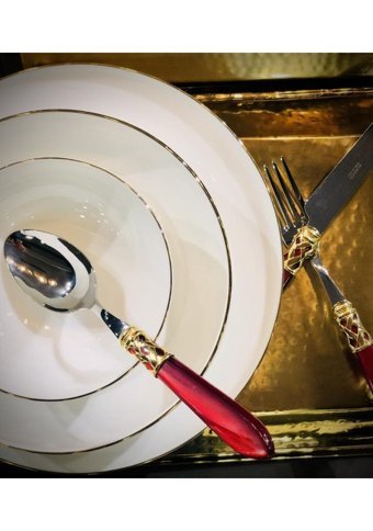 Koleksiyon Sufı 55 Parça 12 Kişilik Bone China Porselen Yuvarlak Yemek Takımı