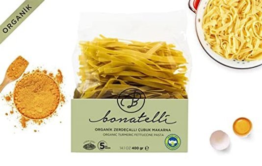 Bonatelli Organik Zerdeçallı Çubuk Makarna 400 gr