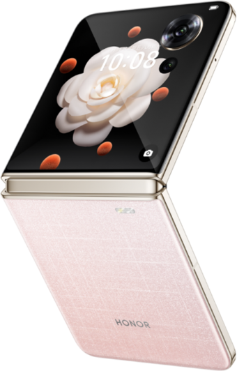 Honor Magic V Flip 256 GB Hafıza 12 GB Ram 6.8 inç 50 MP Katlanabilir Çift Hatlı OLED Ekran Android Akıllı Cep Telefonu Pembe