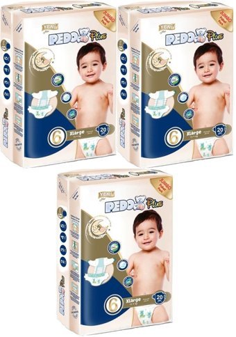 Pedo 6 Numara Bantlı Bebek Bezi 60'lı