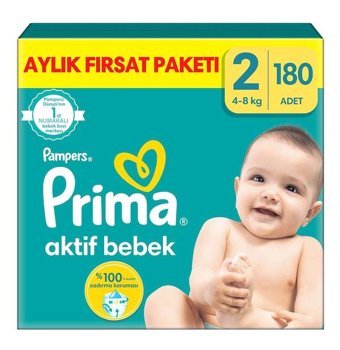 Prima 2 Numara Bantlı Bebek Bezi 180'li