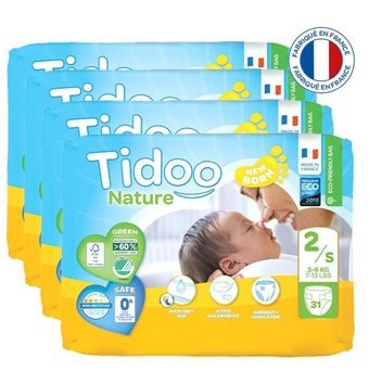Tidoo Nature 2 Numara Organik Bantlı Bebek Bezi 4x31'li
