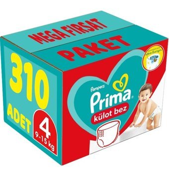 Prima Pampers 4 Numara Külot Bebek Bezi 310'lu