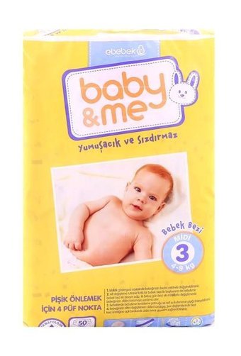 Baby Me 3 Numara Bantlı Bebek Bezi 50'li