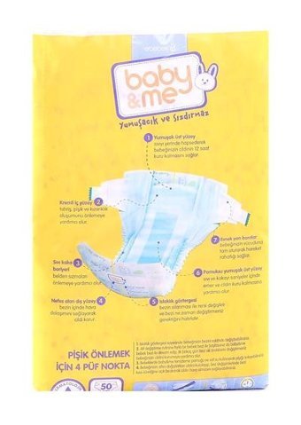 Baby Me 3 Numara Bantlı Bebek Bezi 50'li