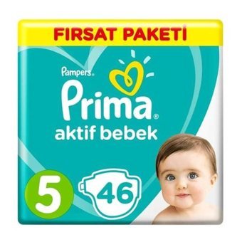 Prima Pampers 5 Numara Bantlı Bebek Bezi 2x46'lı