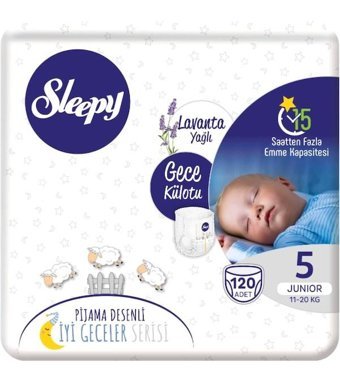 Sleepy 5 Numara Külot Bebek Bezi 120'li