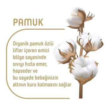 Pure Baby Organic 4 Numara Organik Bantlı Bebek Bezi 48'li