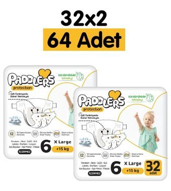 Paddlers Protection 6 Numara Bantlı Bebek Bezi 2x64'lü