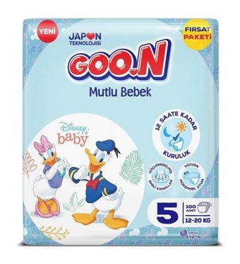 Goon Mutlu Bebek 5 Numara Bantlı Bebek Bezi 100'lü