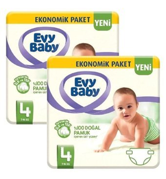 Evy Baby 4 Numara Bantlı Bebek Bezi 54'lü