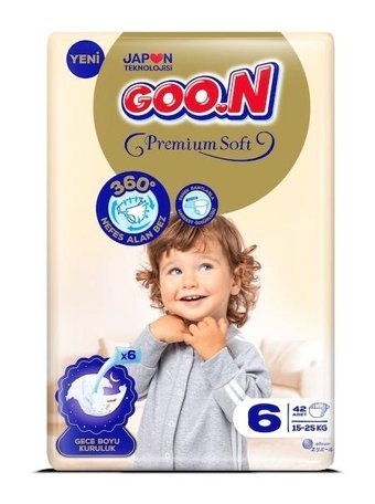 Goon Premium Soft 6 Numara Bantlı Bebek Bezi 42'li