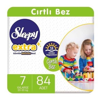 Sleepy Extra 7 Numara Bantlı Bebek Bezi 84'lü