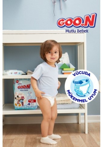 Goon Mutlu Bebek 4 Numara Külot Bebek Bezi 156'lı