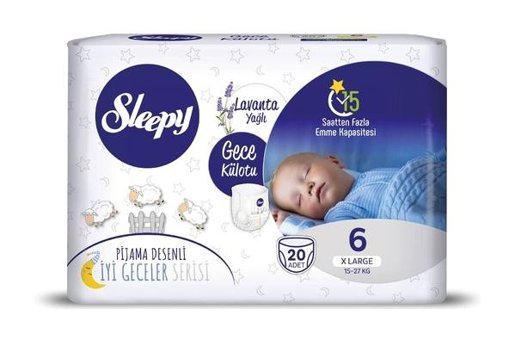 Sleepy 6 Numara Külot Bebek Bezi 20'li
