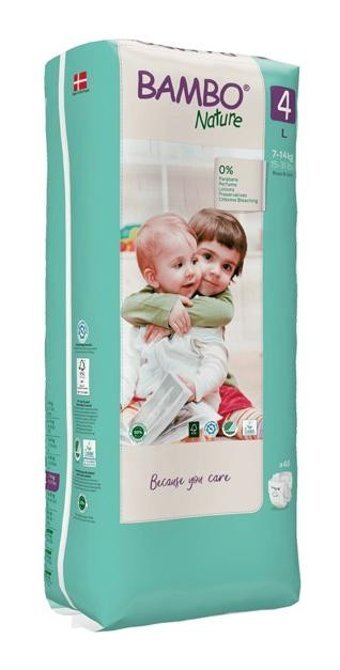 Bambo Nature 4 Numara Bantlı Bebek Bezi 48'li