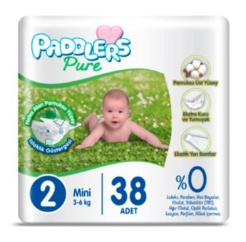 Paddlers Pure 2 Numara Bantlı Bebek Bezi 38'li
