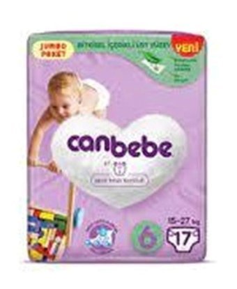 Canbebe 6 Numara Bantlı Bebek Bezi 17'li