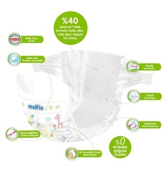 Molfix Pure Soft 5 Numara Bantlı Bebek Bezi 44'lü