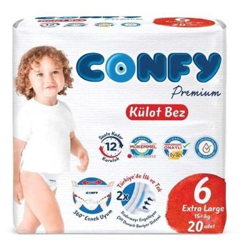 Confy Premium 6 Numara Külot Bebek Bezi 20'li