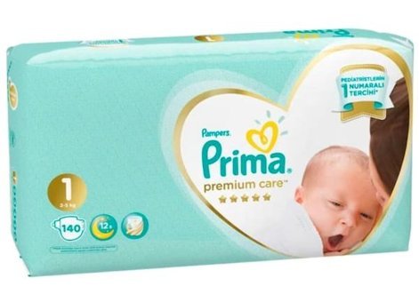 Prima Premium Care 1 Numara Bantlı Bebek Bezi 140'lı