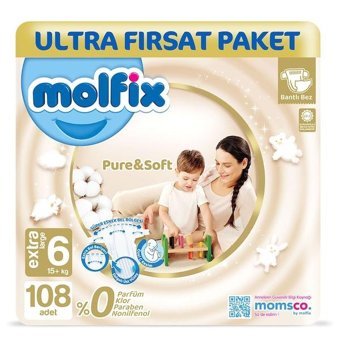 Molfix 6 Numara Bantlı Bebek Bezi 108'li
