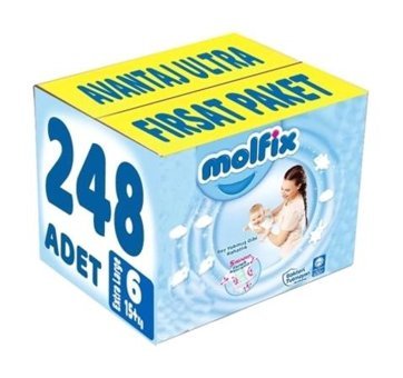 Molfix 6 Numara Bantlı Bebek Bezi 4x62'li