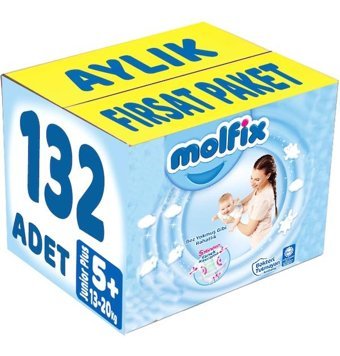 Molfix 5 Numara Bantlı Bebek Bezi 132'li