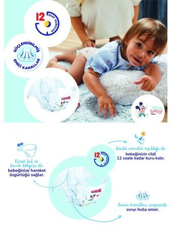Goon Mutlu Bebek 4 Numara Külot Bebek Bezi 90'lı