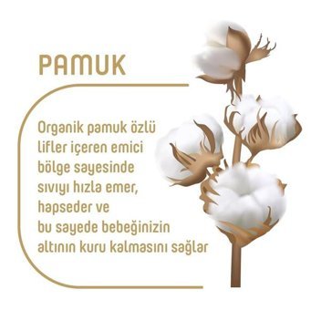 Pure Baby Organik 3 Numara Organik Bantlı Bebek Bezi 168'li