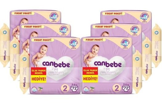 Canbebe 2 Numara Bantlı Bebek Bezi 432'li