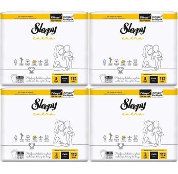 Sleepy 3 Numara Bantlı Bebek Bezi 4x112'li