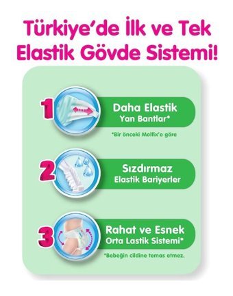 Molfix 5 Numara Bantlı Bebek Bezi 96'lı