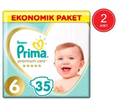 Prima Premium Care 6 Numara Bantlı Bebek Bezi 2x35'li