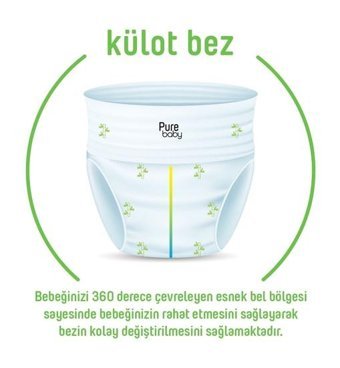 Pure Baby Organik 4 Numara Organik Külot Bebek Bezi 144'lü