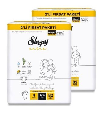 Sleepy 4 Numara Bantlı Bebek Bezi 164'lü
