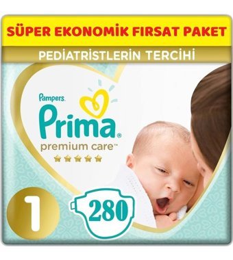 Prima Premium Care 1 Numara Bantlı Bebek Bezi 4x70'li