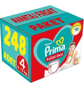 Prima Pampers 4 Numara Külot Bebek Bezi 248'li