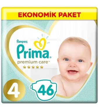 Prima Premium Care 4 Numara Bantlı Bebek Bezi 2x46'lı