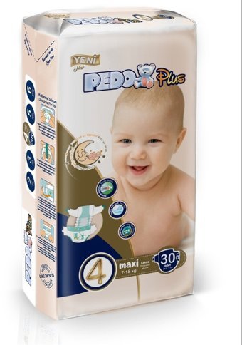 Pedo 4 Numara Bantlı Bebek Bezi 30'lu