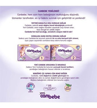 Canbebe 2 Numara Bantlı Bebek Bezi 288'li