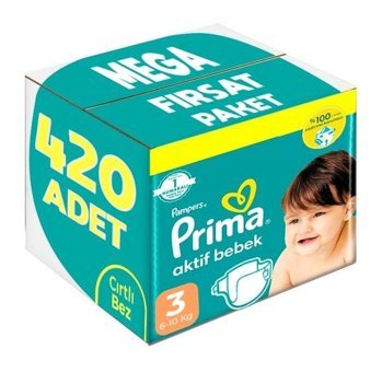 Prima 3 Numara Bantlı Bebek Bezi 420'li
