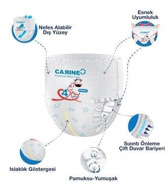 Carine Active 5 Numara Külot Bebek Bezi 28'li