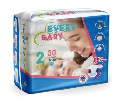 Every Baby 2 Numara Bantlı Bebek Bezi 30'lu
