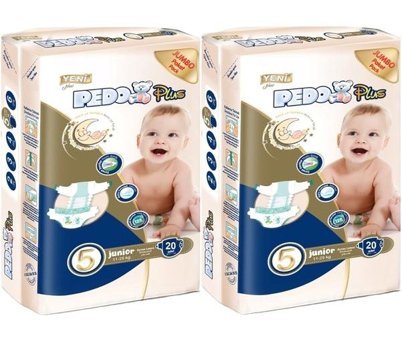 Pedo 5 Numara Bantlı Bebek Bezi 40'lı