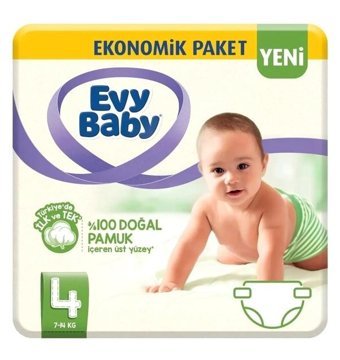 Evy Baby 4 Numara Bantlı Bebek Bezi 27'li