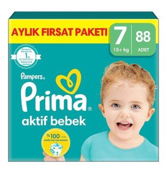 Prima 7 Numara Bantlı Bebek Bezi 88'li