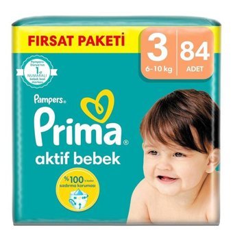 Prima Pampers 3 Numara Bantlı Bebek Bezi 84'lü