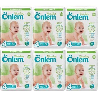 Önlem Botanika 4 Numara Bantlı Bebek Bezi 6x72'li