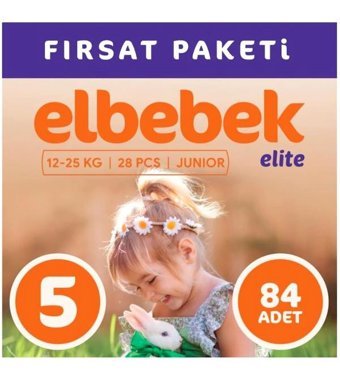 Elbebek Elite 5 Numara Bantlı Bebek Bezi 84'lü